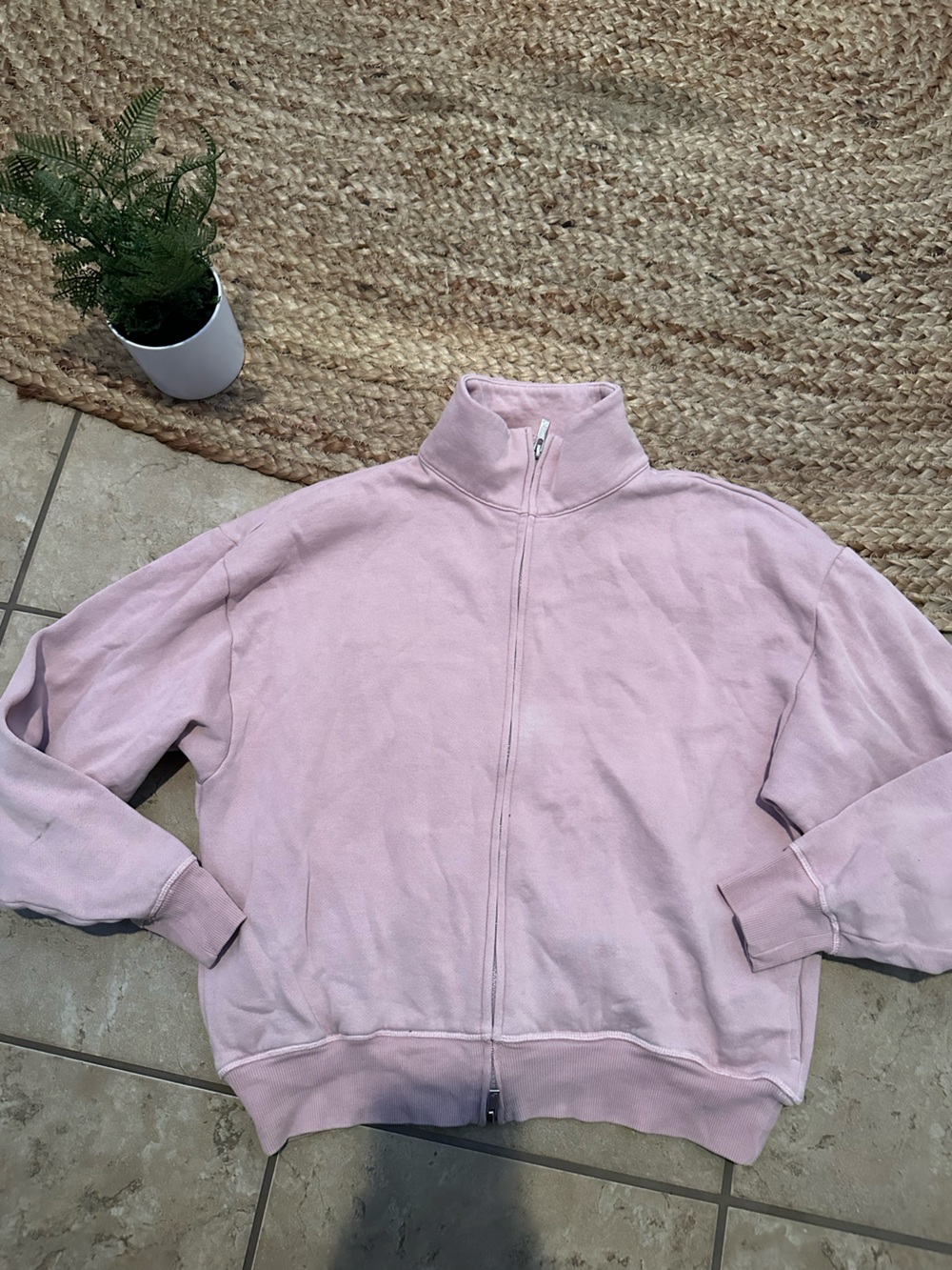 PINK Victoria's Secret Light Pink Zip-Up Sweatshirt